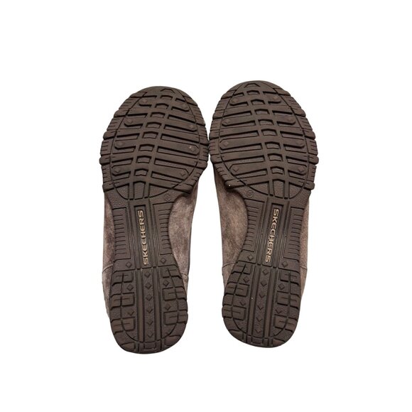 SKECHERS Bikers Lineage Boot‎ Women’s Size 7.5 Choc Suede Mid Top Chukka 44706 - Picture 3 of 9